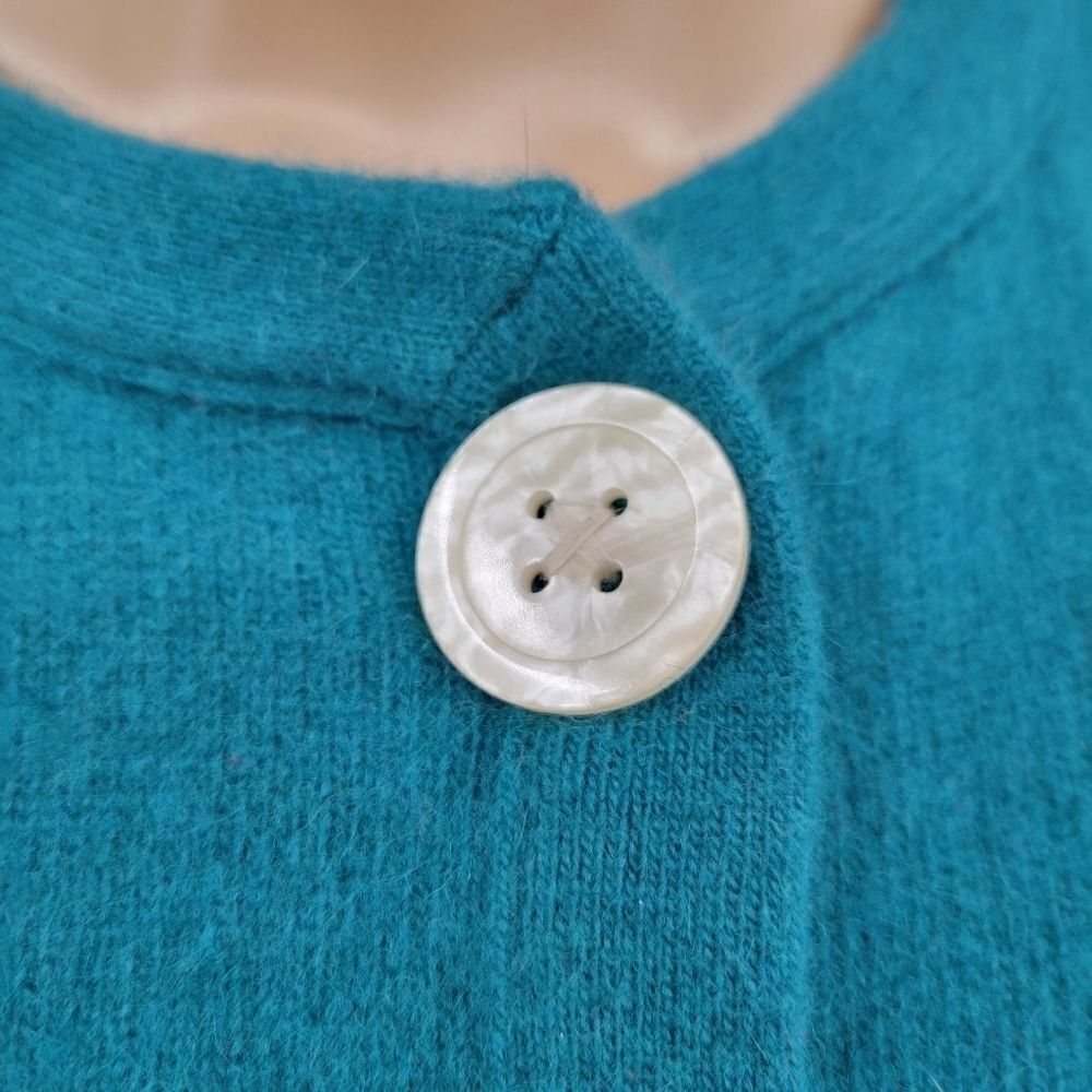 Banana Republic Angora Wool Teal Cardigan - Picture 10 of 10